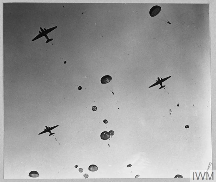 Paratroops dropped by 46 Group Dakotas in 1944